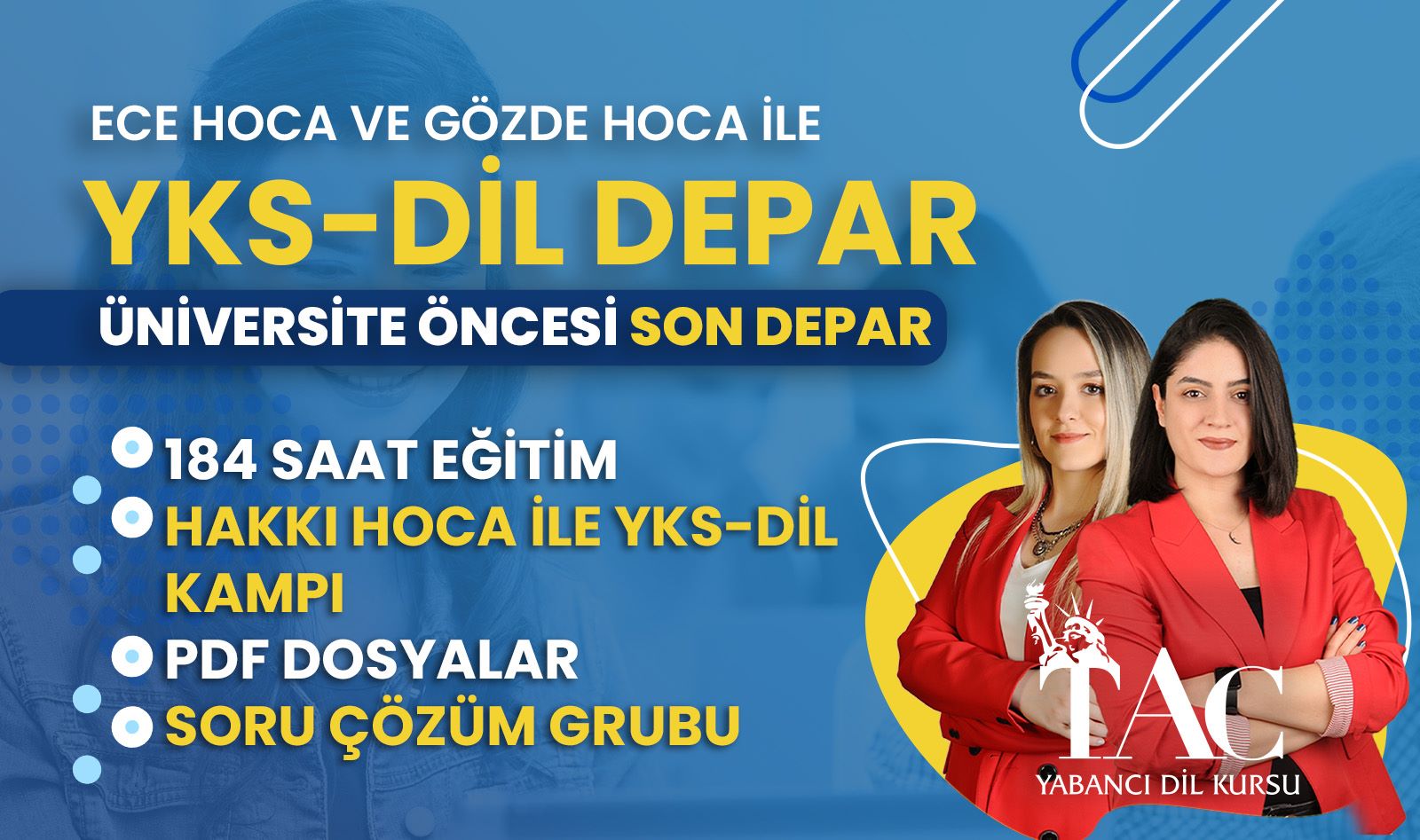 ECE HOCA VE GÖZDE HOCA İLE YKS-DİL DEPAR resmi