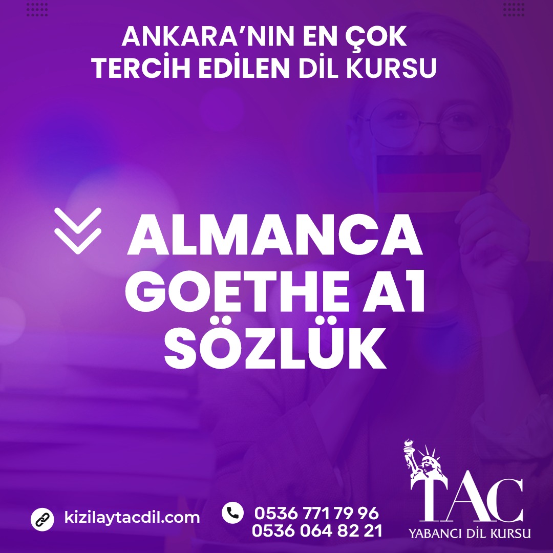 ALMANCA GOETHE A1 SÖZLÜK resmi