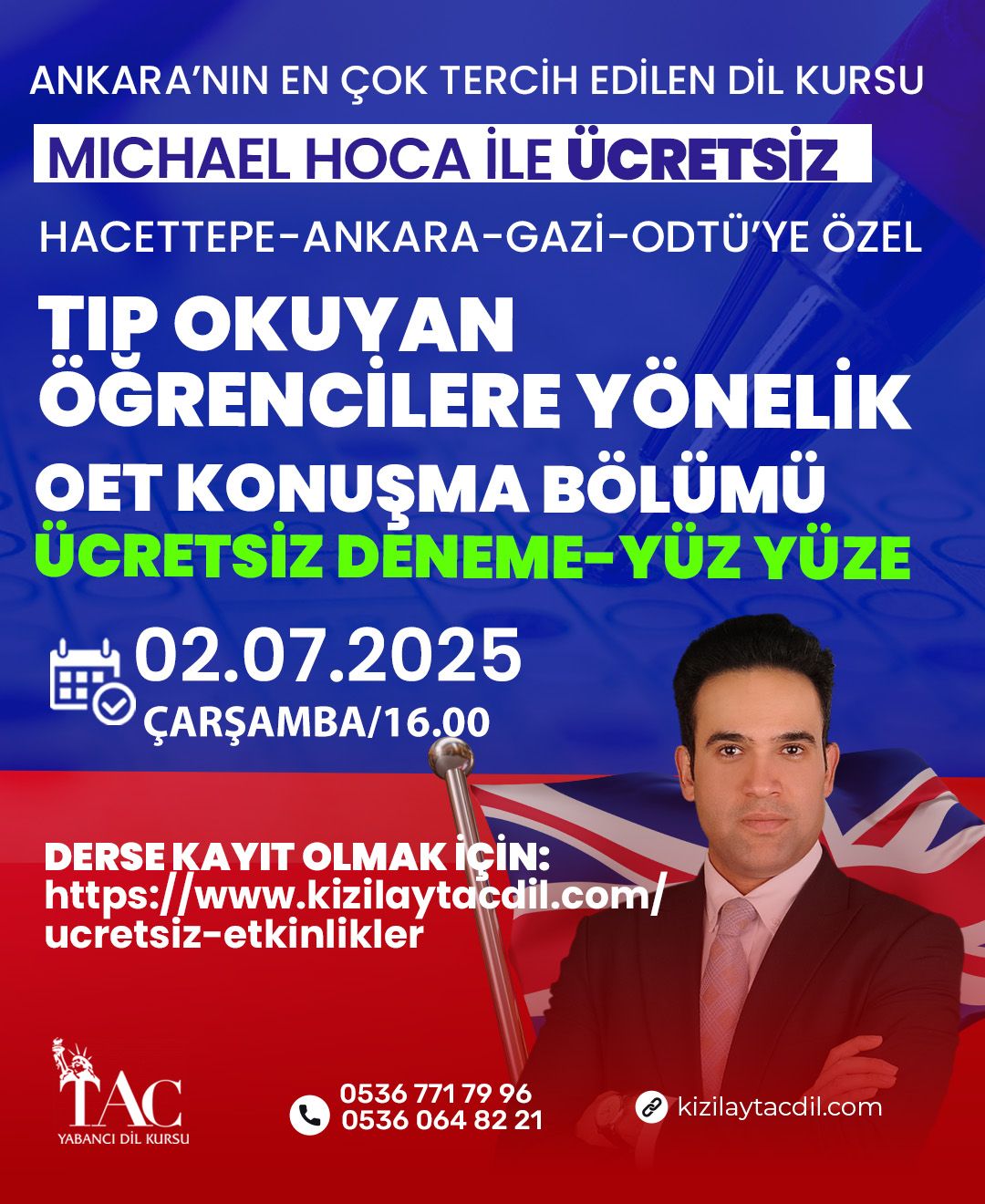 MICHAEL HOCA İLE OET KONUŞMA SINAVI – Ücretsiz Deneme resmi